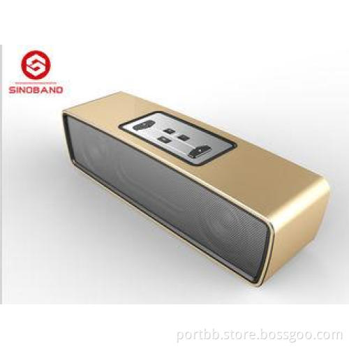 Hi-fi Portable Bluetooth Speaker 10W 2600mAh with Golden Al